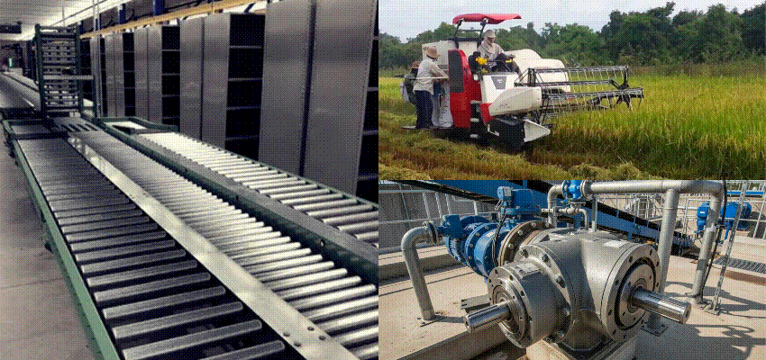 Ứng dụng của hộp giảm tốc tải nặng trục vuông góc S