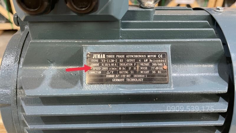 Xác định tốc độ motor đầu vào qua tem nhãn của động cơ điện